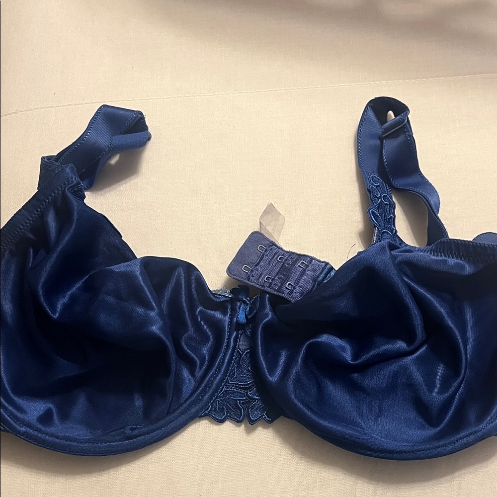 Chantelle Satin Underwire Bra in Deep Blue